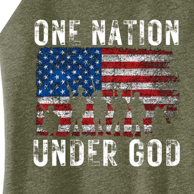 One Nation Under God Pledge Of Allegiance Great Gift Women’s Perfect Tri Rocker Tank