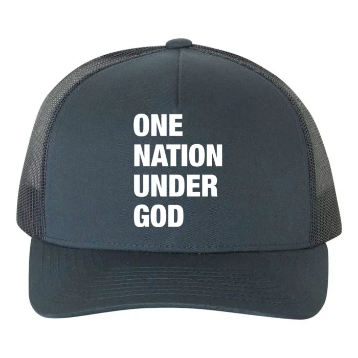 One Nation Under God Bold Design Gift Yupoong Adult 5-Panel Trucker Hat