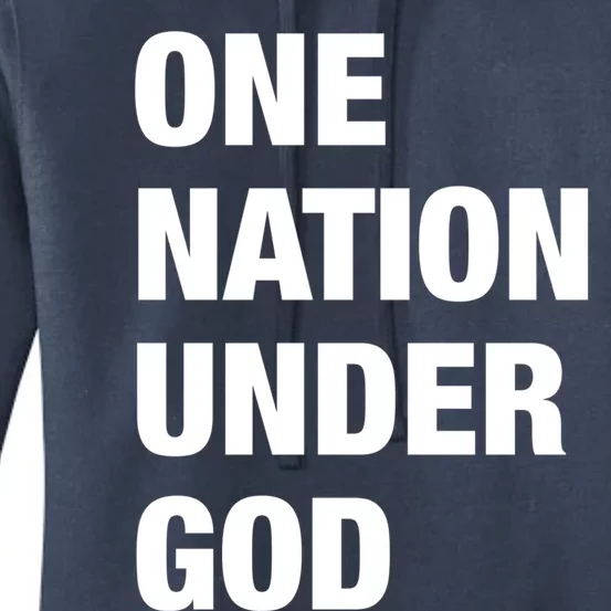 One Nation Under God Bold Design Gift Women's Pullover Hoodie