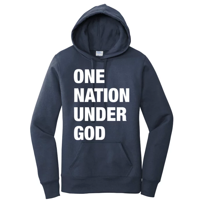 One Nation Under God Bold Design Gift Women's Pullover Hoodie