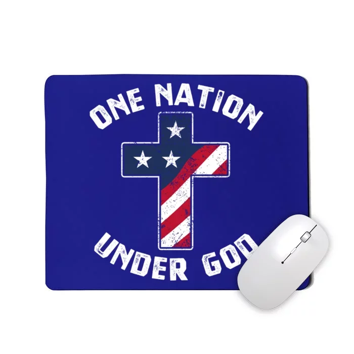 One Nation Under God Patriotic Christian Meaningful Gift Mousepad