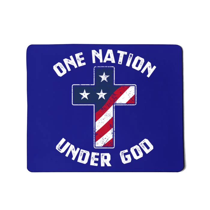 One Nation Under God Patriotic Christian Meaningful Gift Mousepad