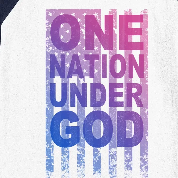 One Nation Under God Not Governt Conservative Gift Baseball Sleeve Shirt