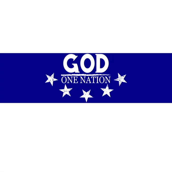 One Nation Under God Proud American Patriotic Cute Gift Bumper Sticker