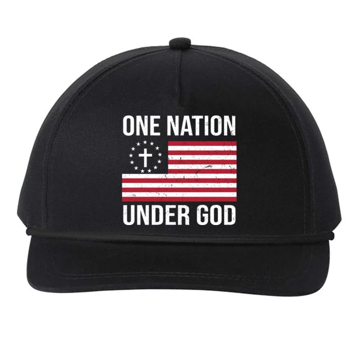 One Nation Under God American Christian Flag Snapback Five-Panel Rope Hat