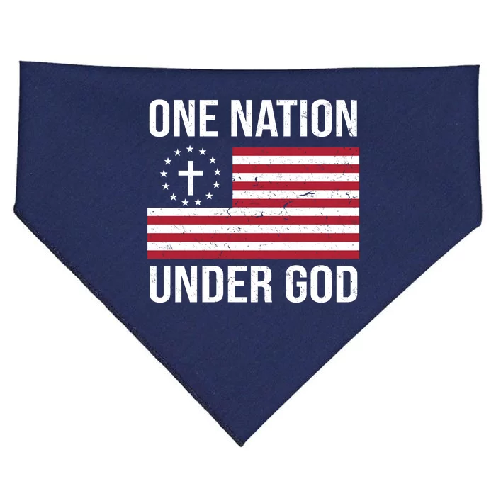 One Nation Under God American Christian Flag USA-Made Doggie Bandana