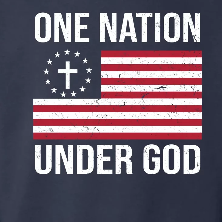 One Nation Under God American Christian Flag Toddler Hoodie