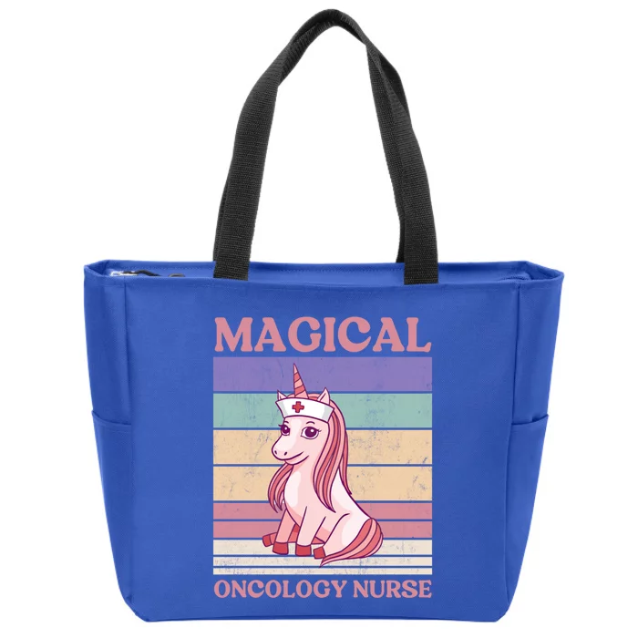 Oncology Nurse Unicorn Magical Oncology Nurse Gift Zip Tote Bag