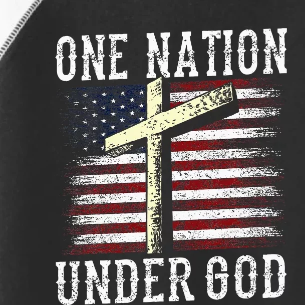 One Nation Under God America American Us Usa Patriotic Us Toddler Fine Jersey T-Shirt