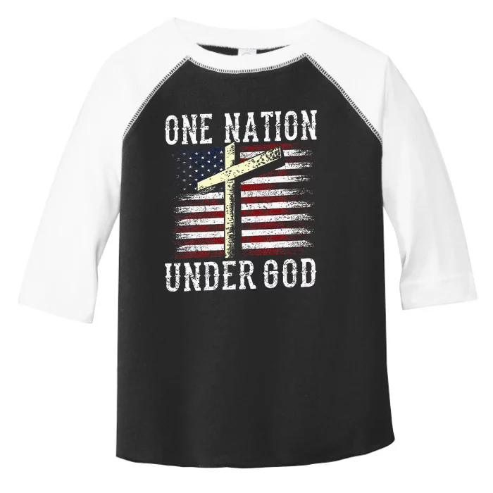 One Nation Under God America American Us Usa Patriotic Us Toddler Fine Jersey T-Shirt