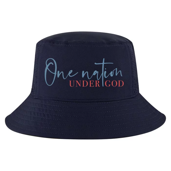 One Nation Under God American Cross Gift Cool Comfort Performance Bucket Hat