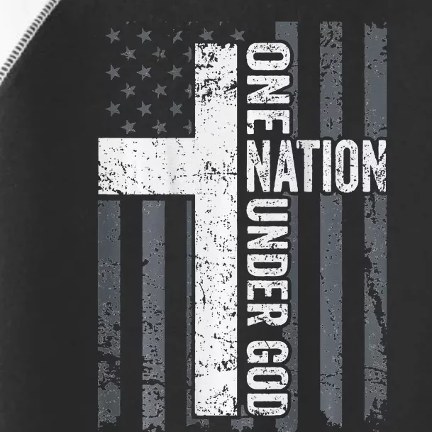 ONE NATION UNDER GOD Christian Worship Cross Flag Toddler Fine Jersey T-Shirt