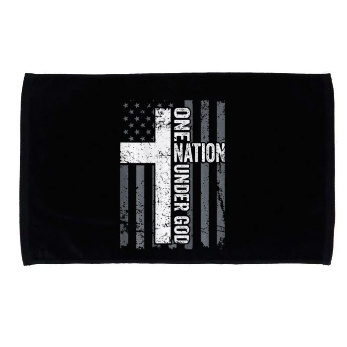 ONE NATION UNDER GOD Christian Worship Cross Flag Microfiber Hand Towel