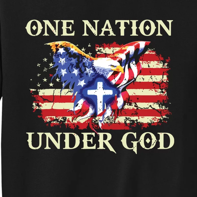 One Nation Under God Patriotic Usa Christian Sweatshirt