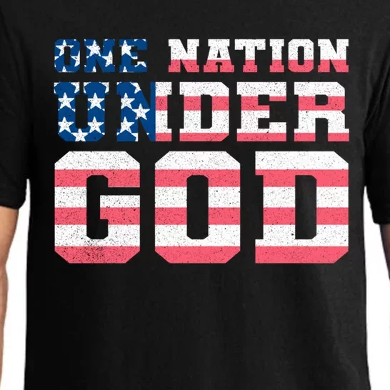 One Nation Under God Christian Bible Psalm American Patriot Funny Gift Pajama Set