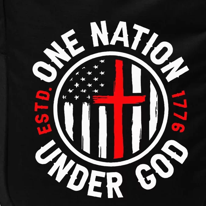 One Nation Under God American Flag Patriotic 4th Of July Impact Tech Backpack