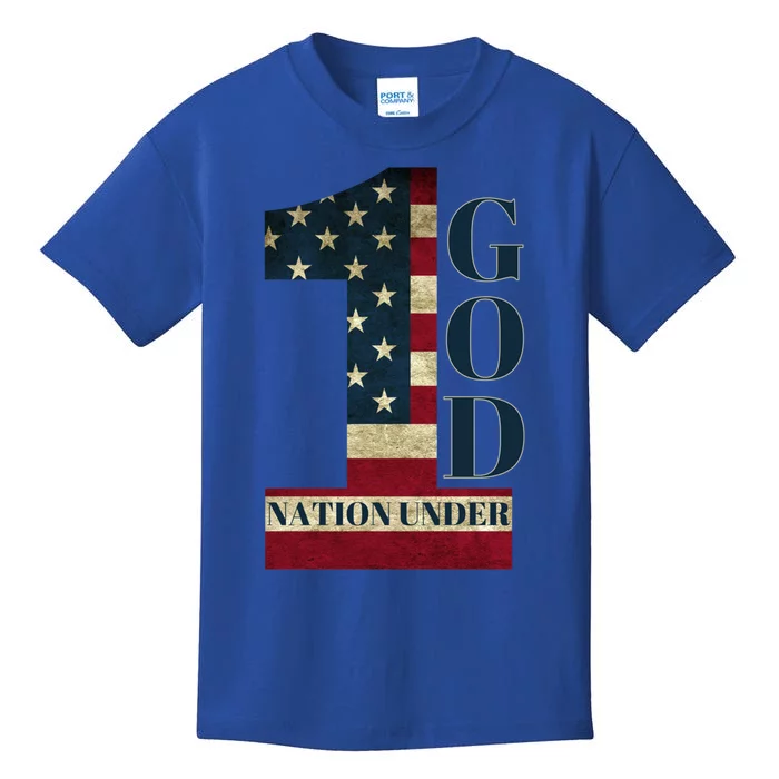 One Nation Under God Patriotic Gift Kids T-Shirt