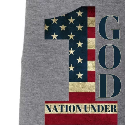 One Nation Under God Patriotic Gift Doggie 3-End Fleece Hoodie