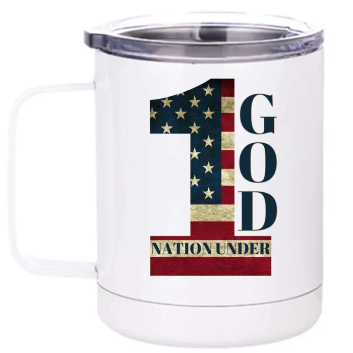 One Nation Under God Patriotic Gift Front & Back 12oz Stainless Steel Tumbler Cup