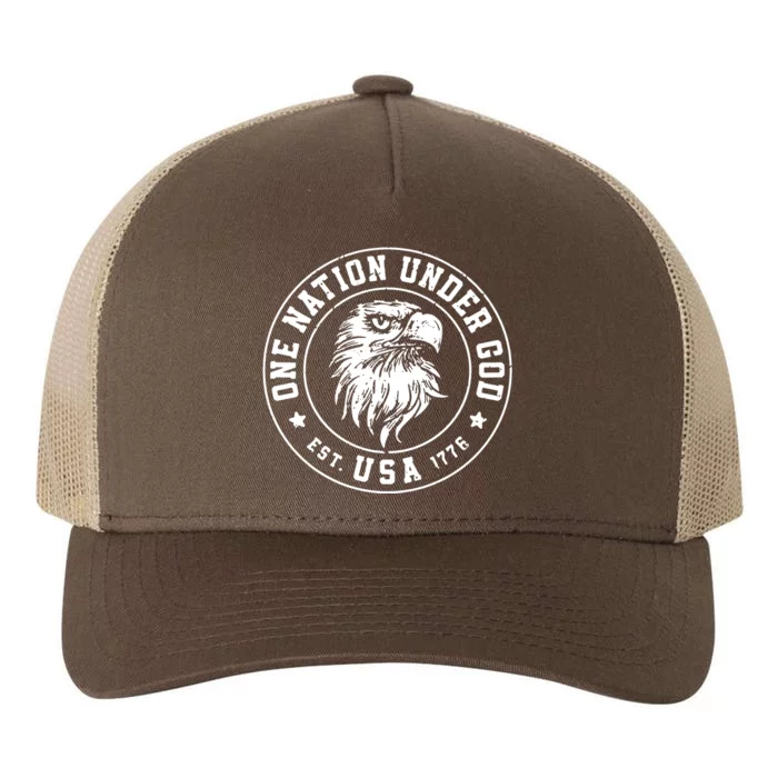 One Nation Under God Usa Yupoong Adult 5-Panel Trucker Hat