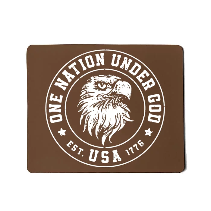 One Nation Under God Usa Mousepad