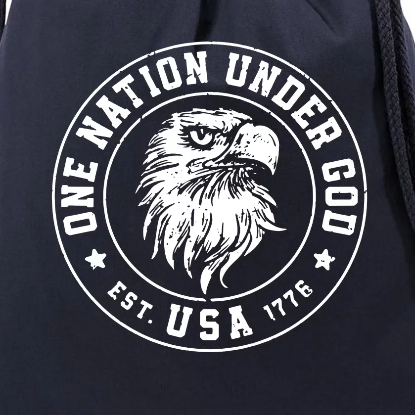 One Nation Under God Usa Drawstring Bag