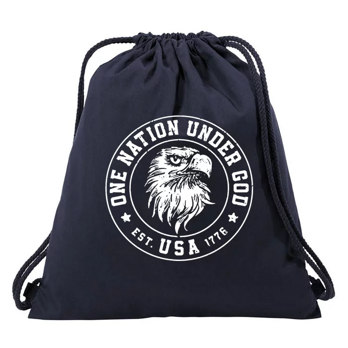 One Nation Under God Usa Drawstring Bag