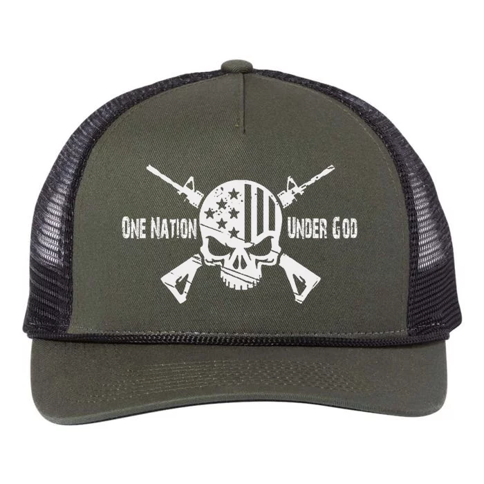 One Nation Under God Retro Rope Trucker Hat Cap