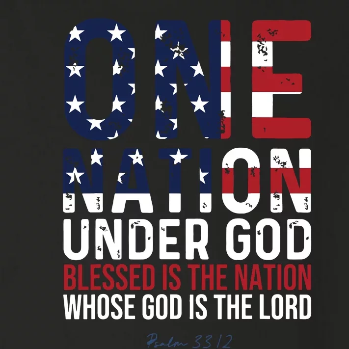 One Nation Under God Blessed Is The Nation Whose God Toddler Long Sleeve Shirt