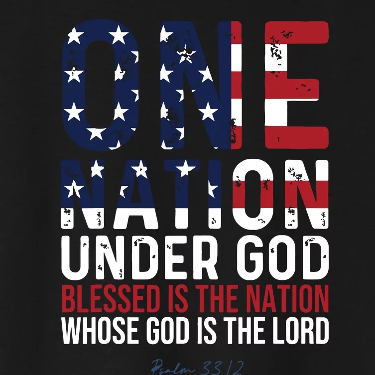 One Nation Under God Blessed Is The Nation Whose God Women's Crop Top Tee