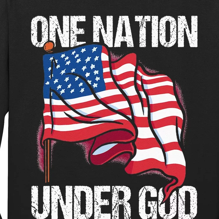 One Nation Under God American Usa Us America Patriotic Us Long Sleeve Shirt