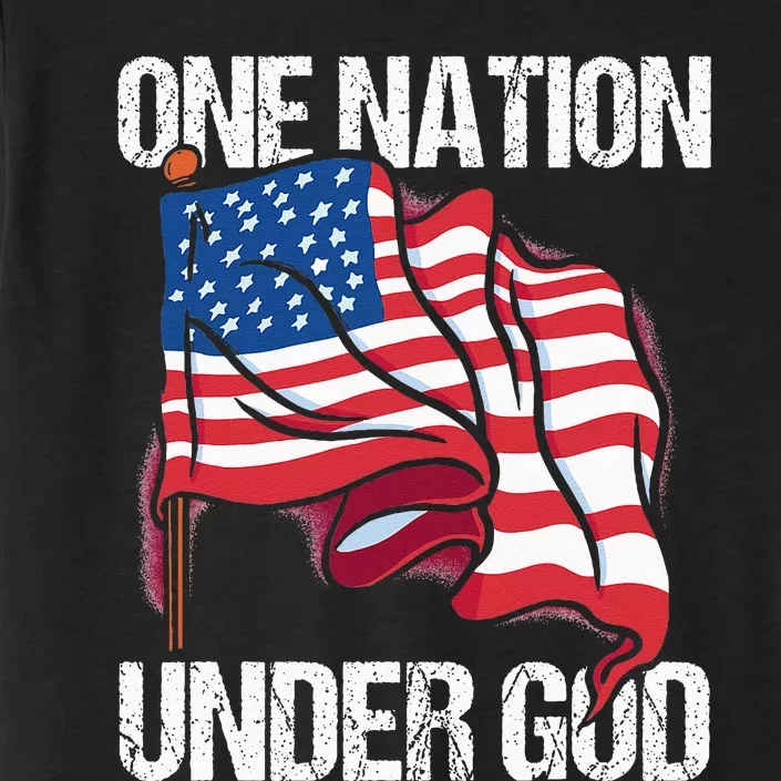 One Nation Under God American Usa Us America Patriotic Us ChromaSoft Performance T-Shirt