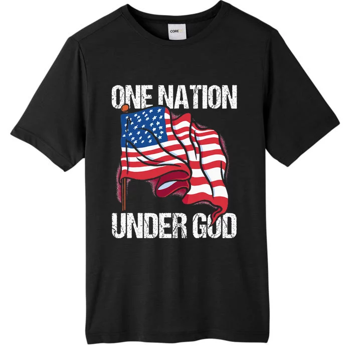 One Nation Under God American Usa Us America Patriotic Us ChromaSoft Performance T-Shirt