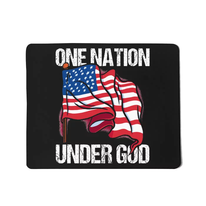 One Nation Under God American Usa Us America Patriotic Us Mousepad