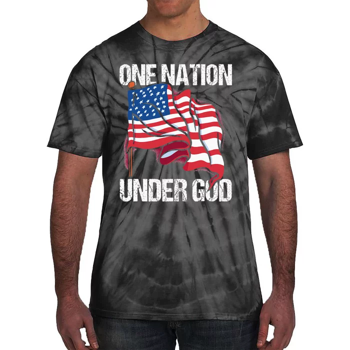 One Nation Under God American Usa Us America Patriotic Us Tie-Dye T-Shirt