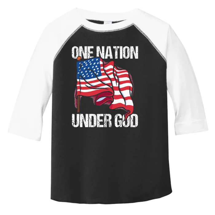 One Nation Under God American Usa Us America Patriotic Us Toddler Fine Jersey T-Shirt