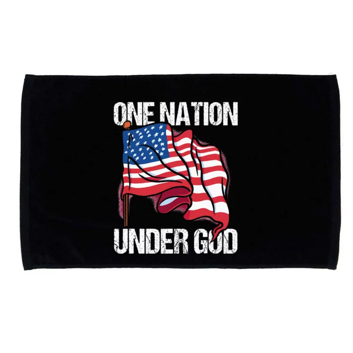 One Nation Under God American Usa Us America Patriotic Us Microfiber Hand Towel