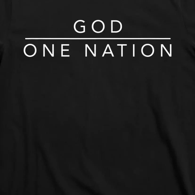 One Nation Under God Line Art Patriotic Christian T-Shirt