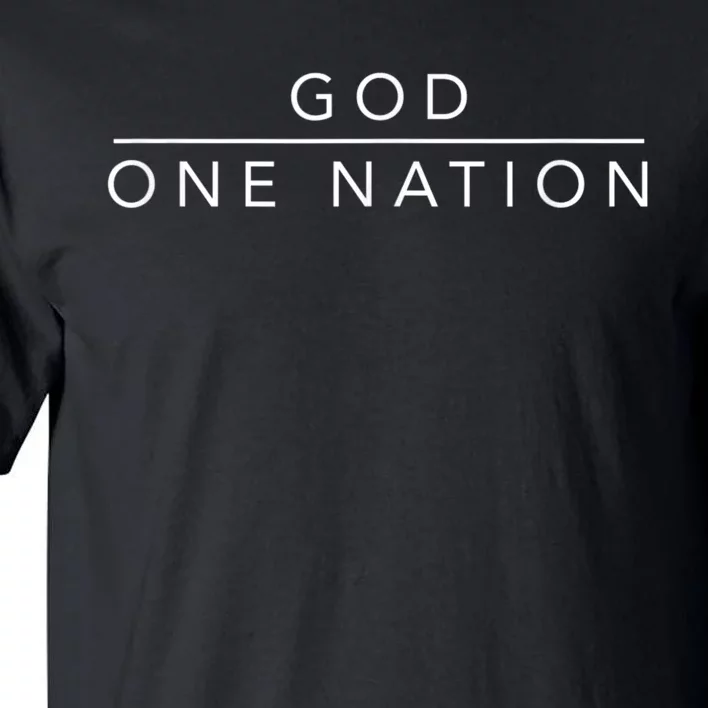 One Nation Under God Line Art Patriotic Christian Tall T-Shirt