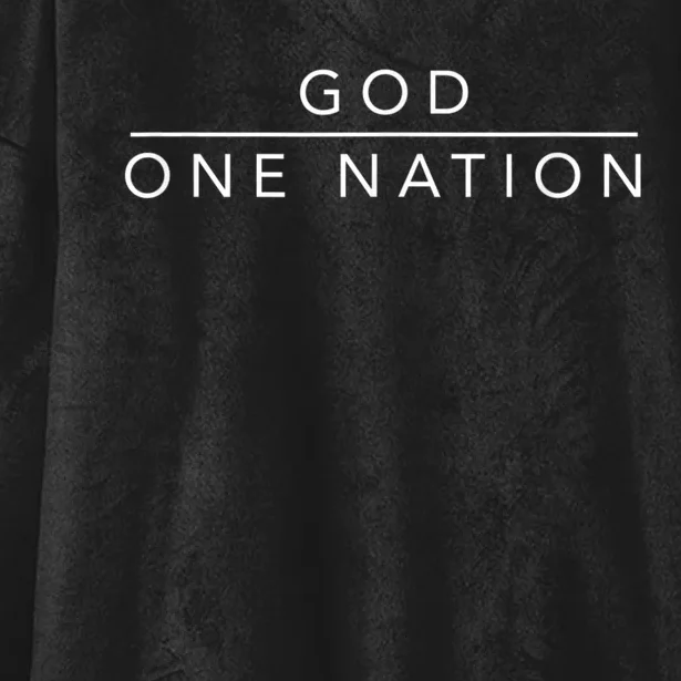 One Nation Under God Line Art Patriotic Christian Hooded Wearable Blanket