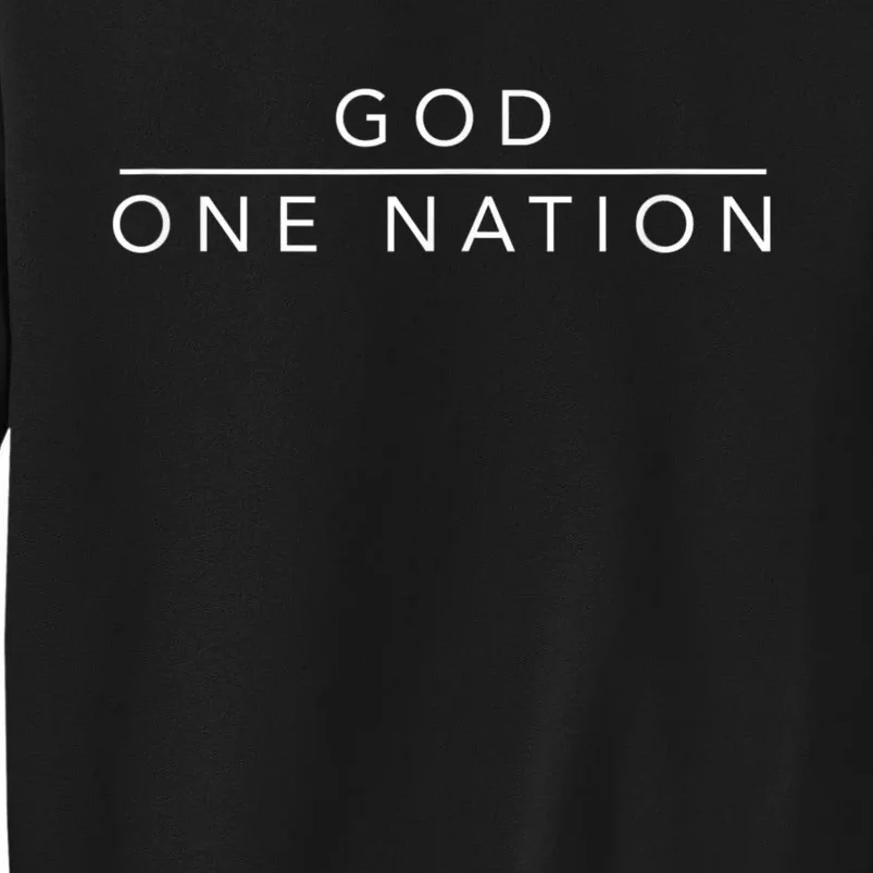 One Nation Under God Line Art Patriotic Christian Tall Sweatshirt