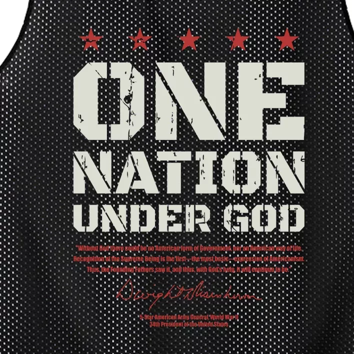 One Nation Under God Dwight Eisenhower Mesh Reversible Basketball Jersey Tank