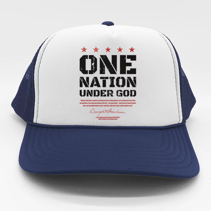 One Nation Under God Dwight Eisenhower Trucker Hat