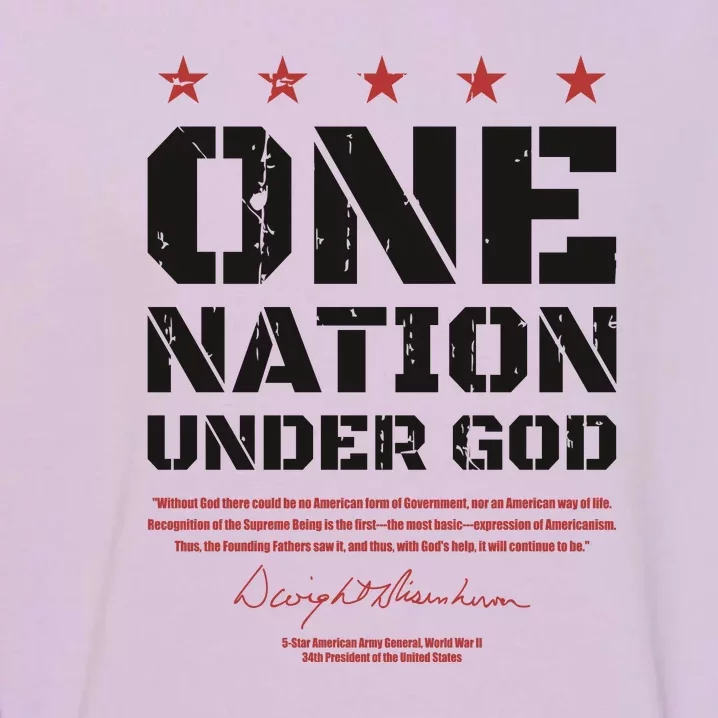 One Nation Under God Dwight Eisenhower Garment-Dyed Sweatshirt