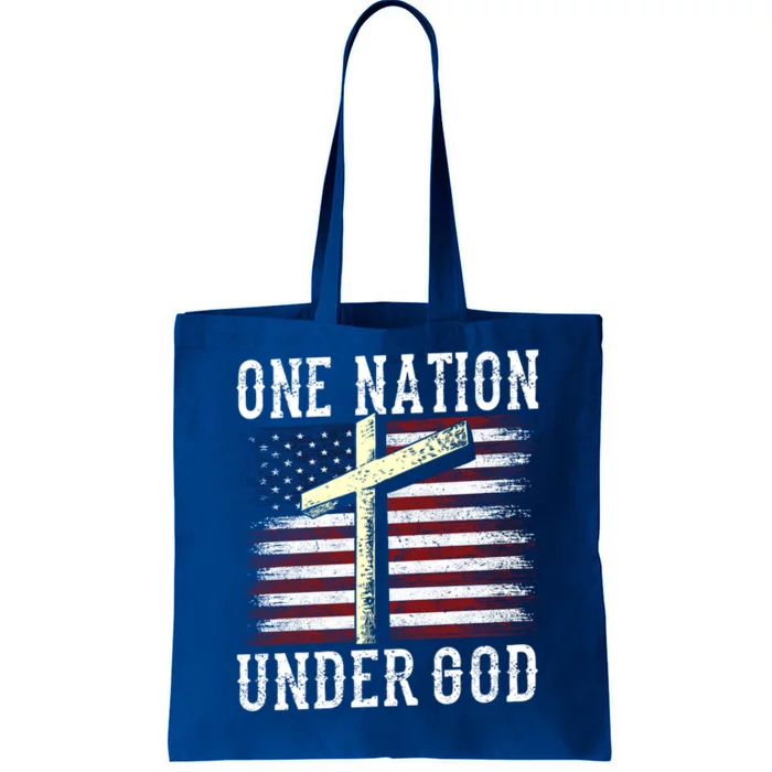 One Nation Under God America American Us Usa Patriotic Us Gift Tote Bag