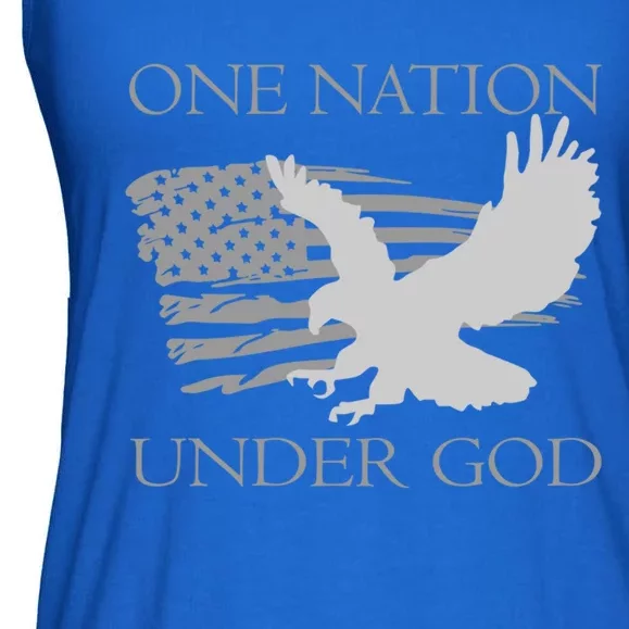 One Nation Under God American Patriots Funny Gift Ladies Essential Flowy Tank