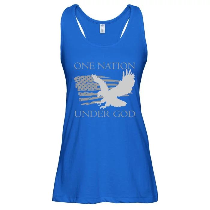 One Nation Under God American Patriots Funny Gift Ladies Essential Flowy Tank