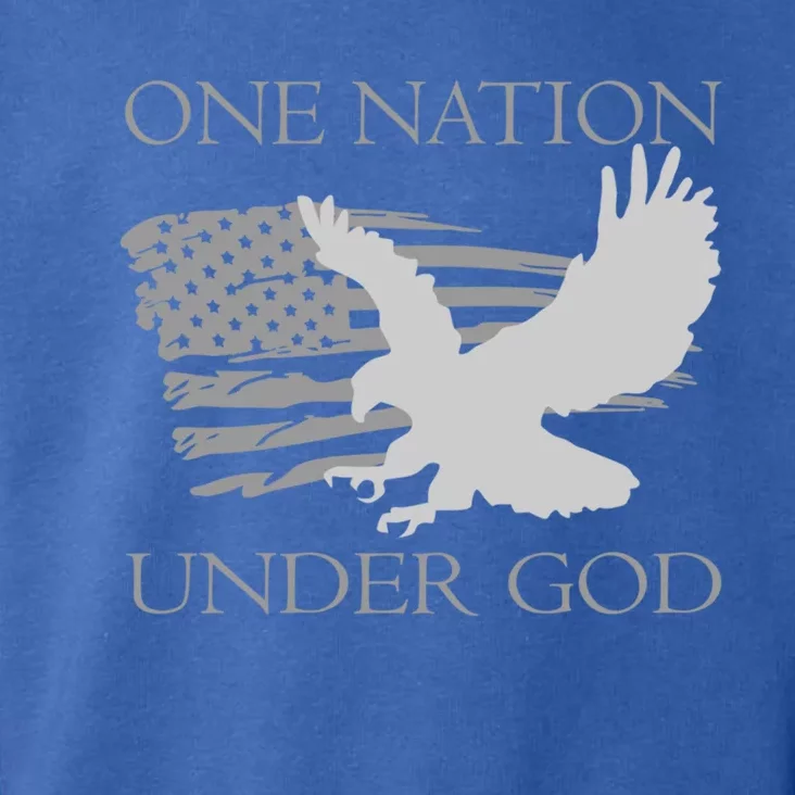 One Nation Under God American Patriots Funny Gift Toddler Hoodie