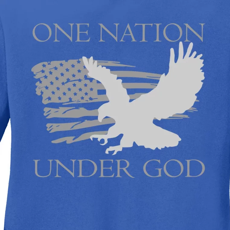 One Nation Under God American Patriots Funny Gift Ladies Long Sleeve Shirt