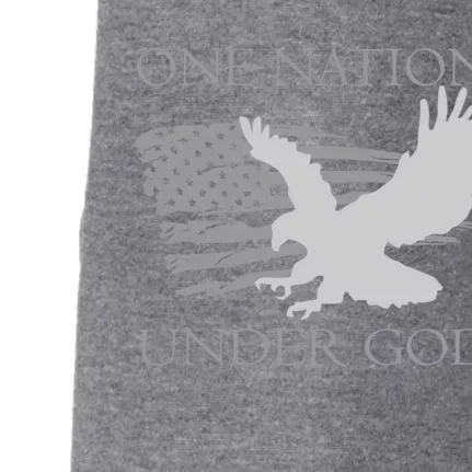 One Nation Under God American Patriots Funny Gift Doggie 3-End Fleece Hoodie